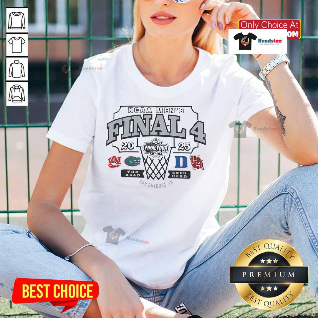 2025 NCAA Men's Basketball Final Four logo on a ladies tee, perfect for fans celebrating the tournament.