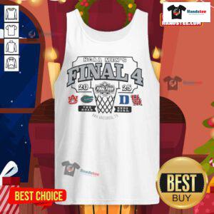 2025 NCAA Men's Basketball Final Four tank top featuring team logos and vibrant colors, perfect for fans and sports enthusiasts.