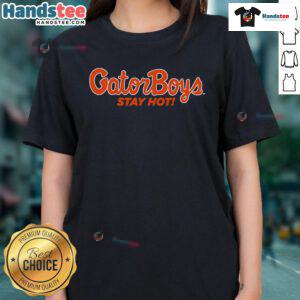 Stylish Nice Gatorboys Stay Hot Ladies Tee featuring a vibrant graphic design, perfect for casual summer wear.
