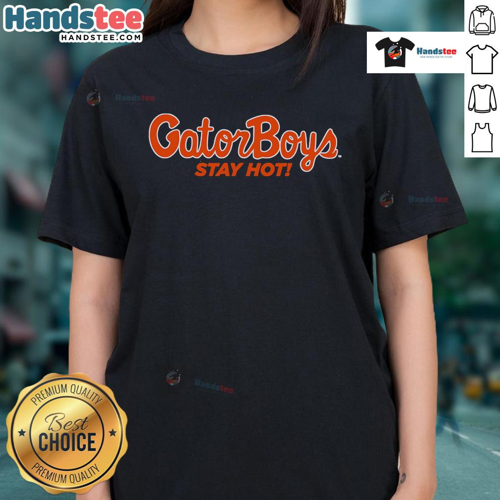 Stylish Nice Gatorboys Stay Hot Ladies Tee featuring a vibrant graphic design, perfect for casual summer wear.