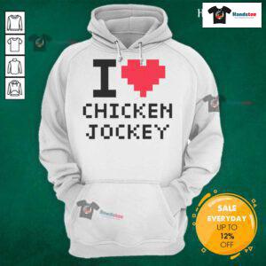 Nice I Heart Chicken Jockey hoodie featuring a fun design for chicken lovers and fans of chicken jockeys.