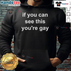 Nice If You Can See This You're Gay Hoodie in vibrant colors, showcasing a playful design for LGBTQ+ pride.