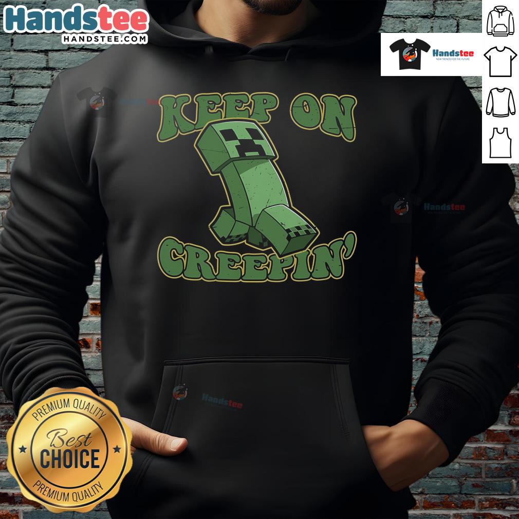 Nice Keep On Creepin Hoodie in black, featuring a stylish graphic design perfect for casual streetwear fashion.
