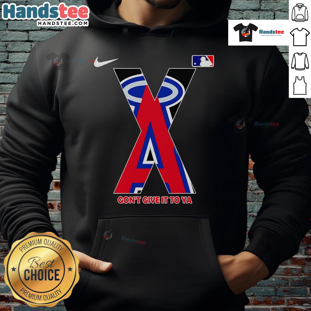 Nice Los Angeles Angels X Gon Give It To Ya baseball hoodie featuring vibrant team colors and stylish design.