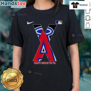 Los Angeles Angels 'X Gon Give It To Ya' baseball ladies tee featuring a stylish design perfect for fans.