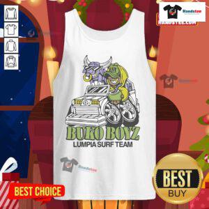 Nice Lumpia Surf Team Buko Boyz tank top featuring a vibrant design perfect for beachwear and surf enthusiasts.