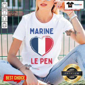 Nice Marine Le Pen France flag ladies tee featuring a stylish design perfect for supporters of French politics.