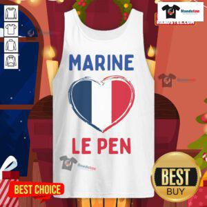 Nice Marine Le Pen France flag tank top showcasing patriotic colors and design, perfect for summer fashion.