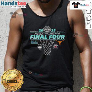 Stylish Nice NCAA Final Four 2025 Women's Basketball tank top featuring a vibrant 4-team net design for fans.