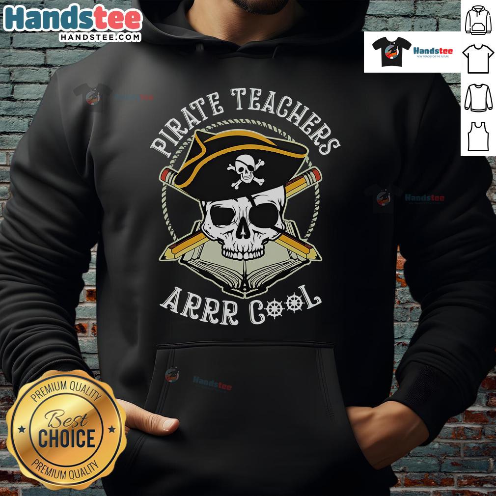Cool pirate teacher wearing a stylish hoodie, showcasing a fun and adventurous vibe for classroom inspiration.