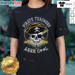 Cool ladies tee featuring a nice pirate teacher design with 'Arrr' text, perfect for fun and casual outfits.