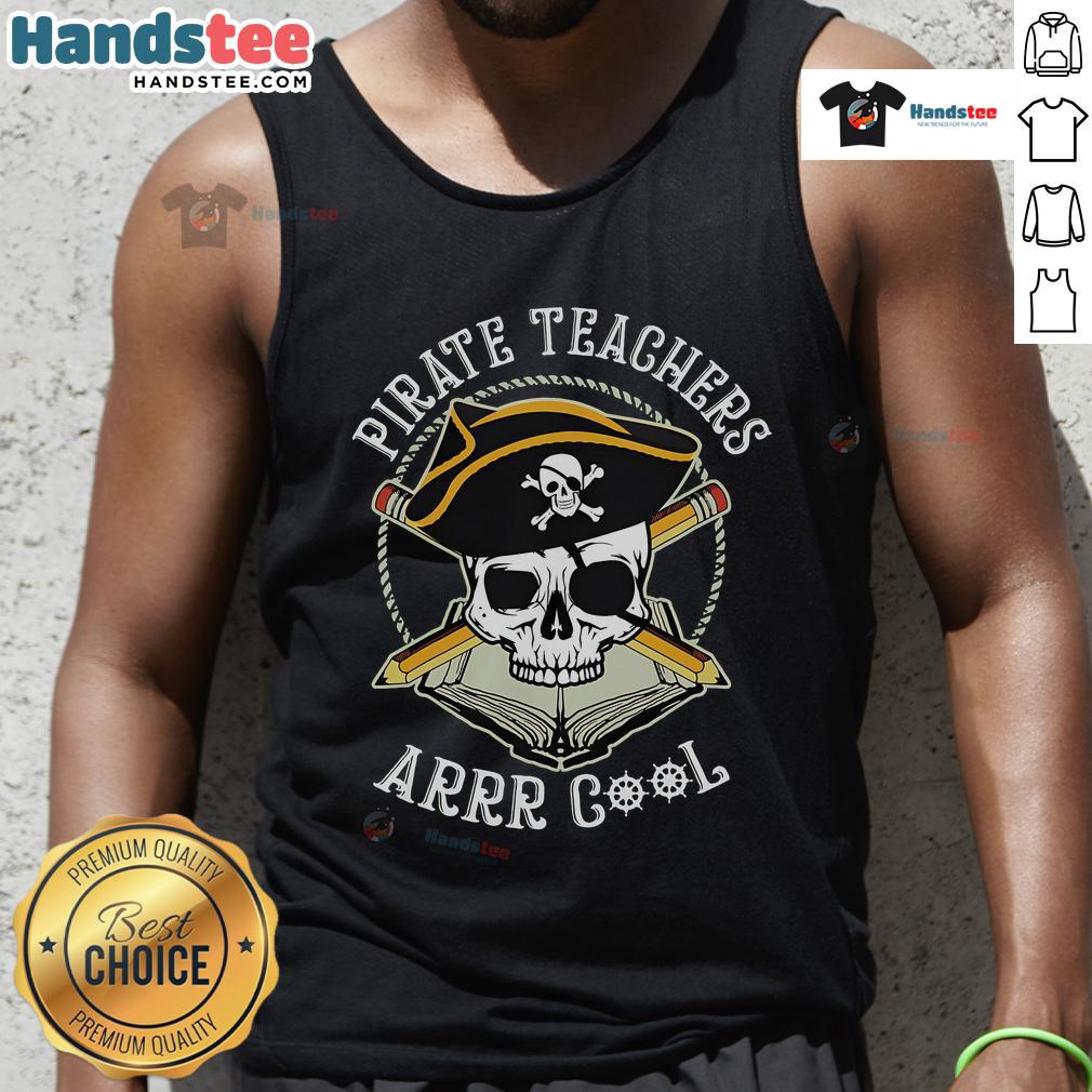 Cool tank top featuring a nice pirate teacher design with 'Arrr' text, perfect for fun and stylish summer wear.