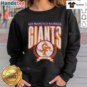 Vintage 1958 San Francisco Giants sweatshirt featuring retro design and team logo, perfect for baseball fans.