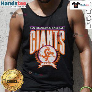1958 retro tank top featuring the San Francisco Baseball Giants logo, perfect for fans of vintage sports apparel.