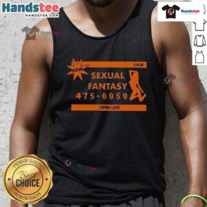 Nice sexual fantasy tank top featuring a trendy design, perfect for local late-night outings and expressing individuality.