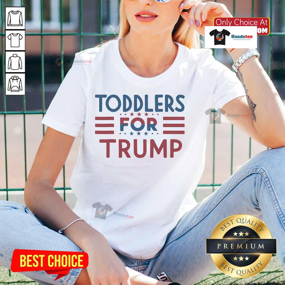 Nice Toddlers for Trump 2024 ladies tee featuring a playful design perfect for young supporters of the campaign.