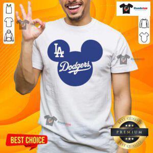Official Mickey Los Angeles Dodgers Mickey Mouse baseball t-shirt featuring classic logo and vibrant colors for fans.