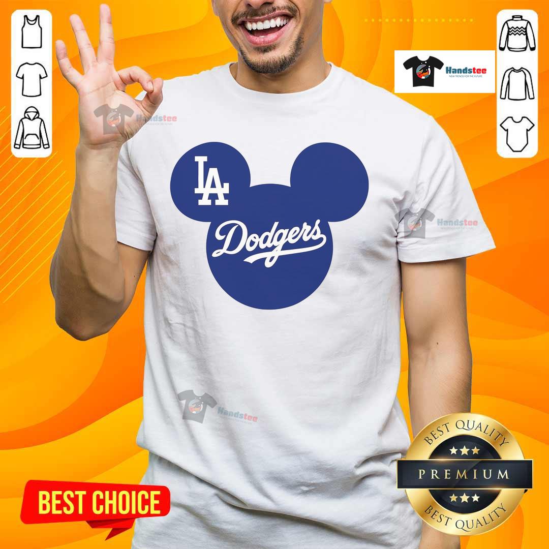 Official Mickey Los Angeles Dodgers Mickey Mouse baseball t-shirt featuring classic logo and vibrant colors for fans.
