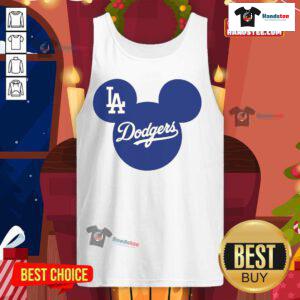 Alt Text: Official Mickey Los Angeles Dodgers Mickey Mouse baseball tank top featuring LA Dodgers logo and vibrant design.