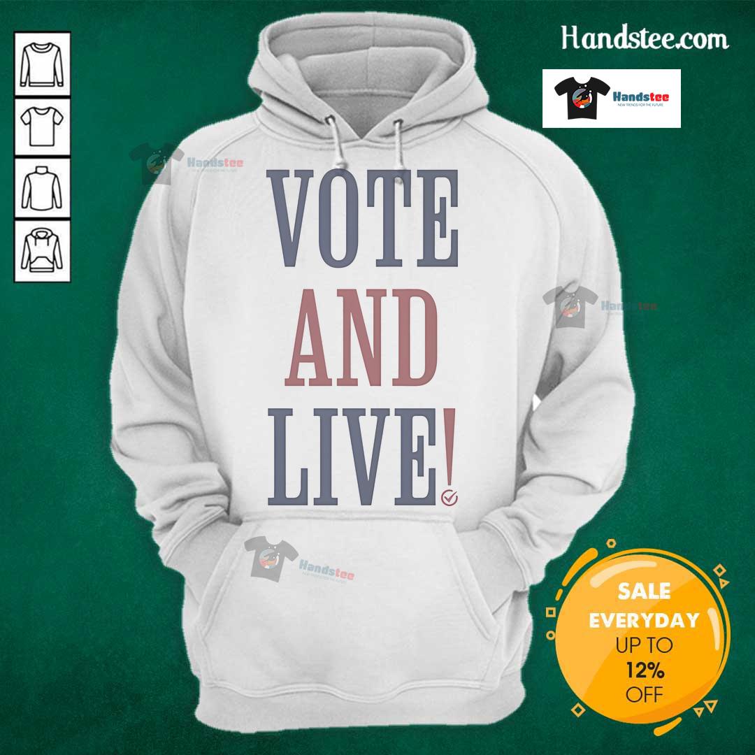 Official Vote hoodie from Turning Point USA (TPUSA) featuring bold graphics and a comfortable fit for supporters.