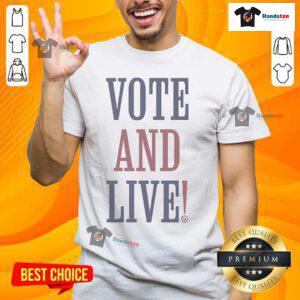 Official Vote and Live Turning Point USA TPUSA T-Shirt featuring a bold design in patriotic colors for supporters.