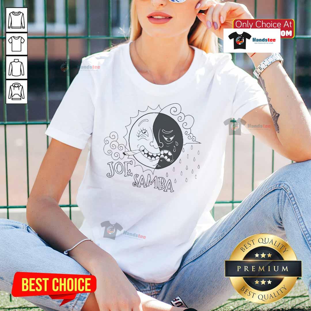Premium Joe Samba Sun Cigarettes 2025 Ladies Tee featuring vibrant graphics and stylish design for summer fashion.