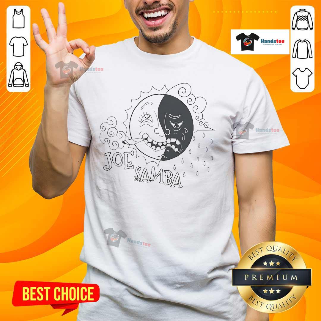 Premium Joe Samba Sun Cigarettes 2025 T-Shirt featuring vibrant graphics and a stylish design for casual wear.