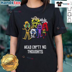 Funny Head Empty No Thoughts Ladies Tee featuring a humorous graphic design for casual wear.