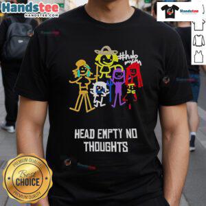 Funny Head Empty No Thoughts T-Shirt featuring a humorous design, perfect for casual wear and expressing a carefree attitude.