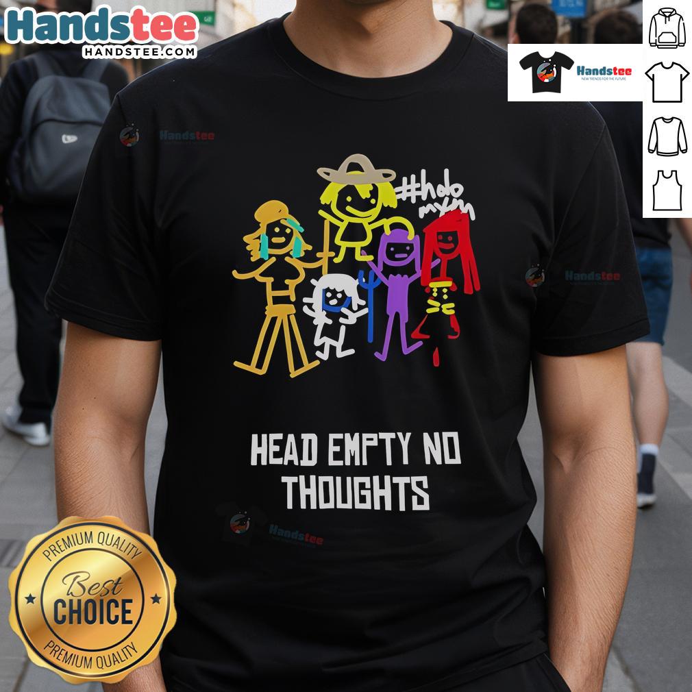 Funny Head Empty No Thoughts T-Shirt featuring a humorous design, perfect for casual wear and expressing a carefree attitude.