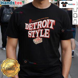 Alt Text: Good Detroit Tigers Detroit Style Freshly Baked Home Runs T-Shirt featuring vibrant team colors and logo design.