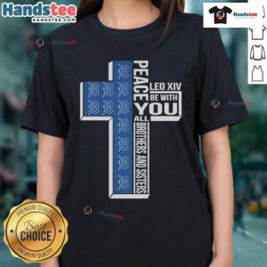 Detroit Tigers peace tee featuring 'Leo XIV, Be With You All Brothers and Sisters' message for fans.