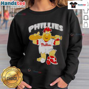 Good Fred Flintstone Philadelphia Phillies sweatshirt featuring vibrant colors and cartoon design, perfect for fans.
