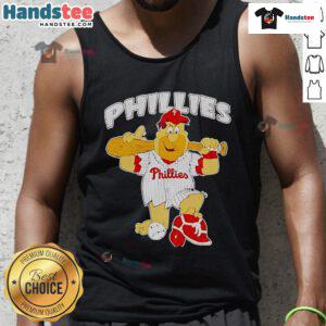 Alt Text: Good Fred Flintstone Philadelphia Phillies tank top featuring vibrant graphics and a comfortable fit for fans.