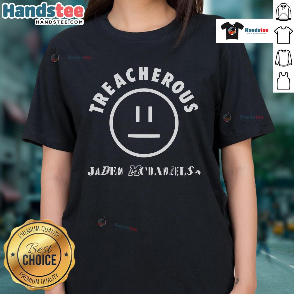 Good Jaden McDaniels Treacherous Ladies Tee featuring a stylish design for fans of basketball and streetwear.