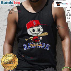 Good Labubu Charlie Brown Boston Red Sox tank top featuring vibrant graphics, perfect for baseball fans and summer wear.