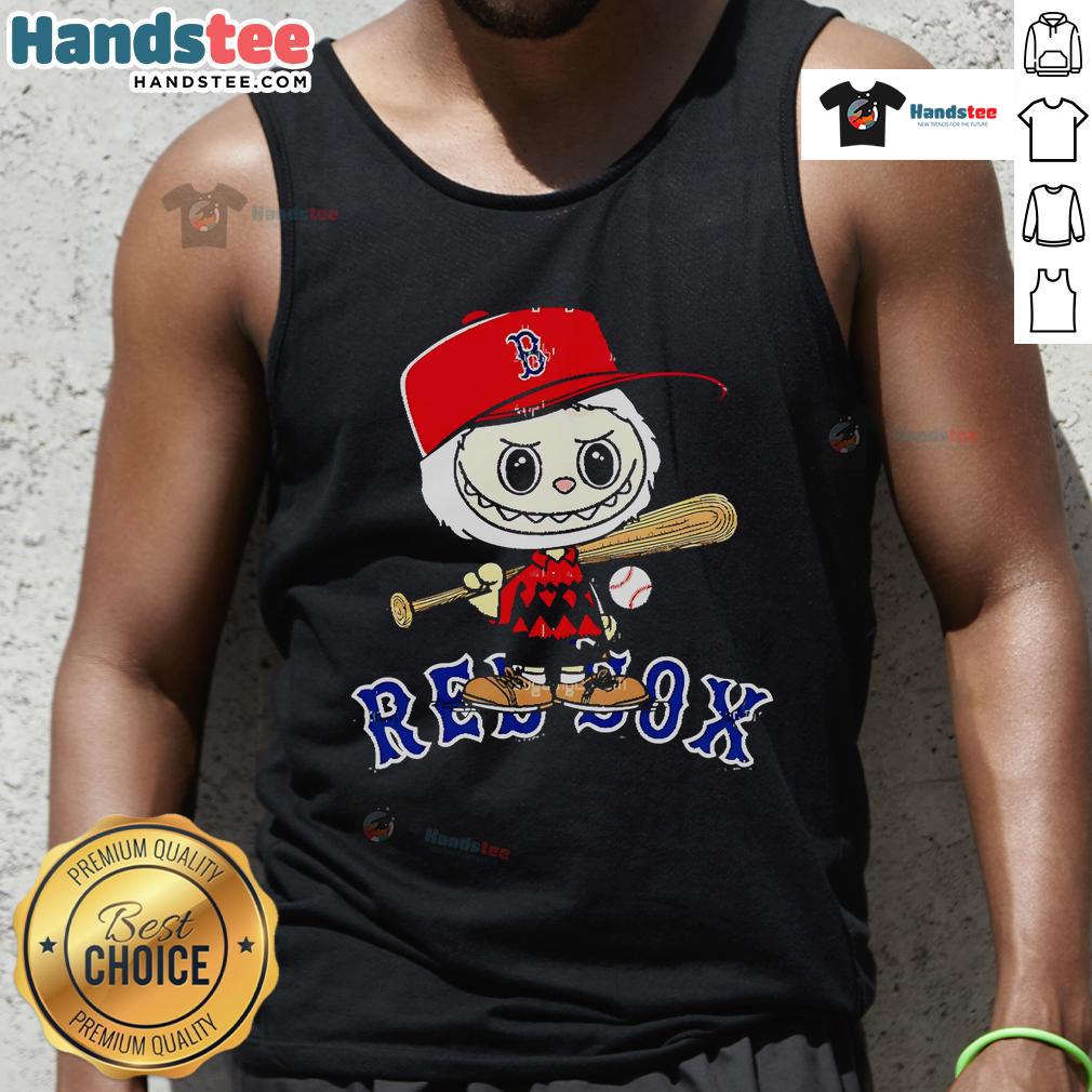 Good Labubu Charlie Brown Boston Red Sox tank top featuring vibrant graphics, perfect for baseball fans and summer wear.