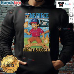 Alternative view of Good Luffy One Piece X Atlanta Braves Pirate Slugger T-Shirt