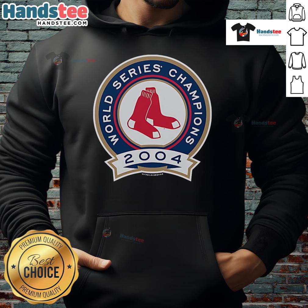 Good Mitchell & Ness Boston Red Sox 2004 World Champions hoodie in red, celebrating the team's historic victory.