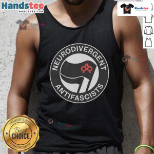Good Neurodivergent Antifascists Men's Champion Tank Top featuring a bold design promoting inclusivity and activism.