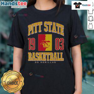 Good Pittsburg State Gorillas Basketball Ladies Tee in vibrant colors, perfect for fans of women's basketball apparel.
