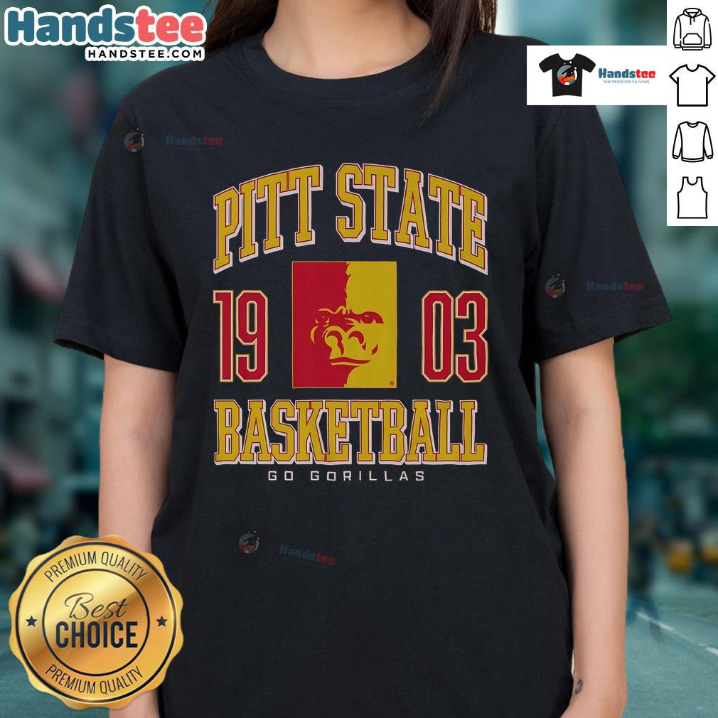 Good Pittsburg State Gorillas Basketball Ladies Tee in vibrant colors, perfect for fans of women's basketball apparel.
