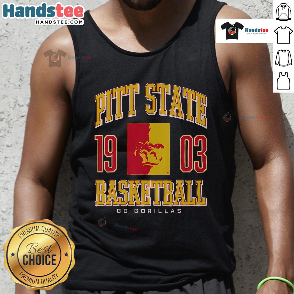 Alt Text: Stylish Pittsburg State Gorillas basketball tank top in vibrant colors, perfect for fans and athletes.