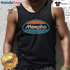 Good Riverbeat Music Festival attendee wearing a Mempho Sun River Oval tank top, enjoying live music outdoors.
