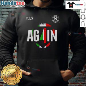 Alt Text: Good SSC Napoli Campione d'Italia 2024-2025 hoodie featuring club colors and logo, perfect for fans.