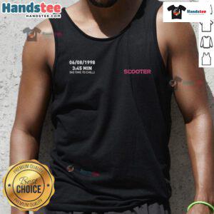 Good Scooter No Time To Chill tank top featuring vibrant design, perfect for casual wear and summer adventures.