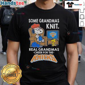 Good Snoopy and Charlie Brown The Peanuts T-Shirt - 'Real Grandmas Cheer' design perfect for fans and grandmas.