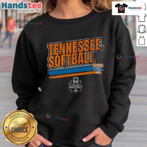 Good Tennessee Softball Women's College World Series stripe sweatshirt featuring vibrant colors and comfortable design.