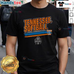 Good Tennessee Softball Women's College World Series Stripe T-Shirt featuring vibrant colors and stylish design for fans.