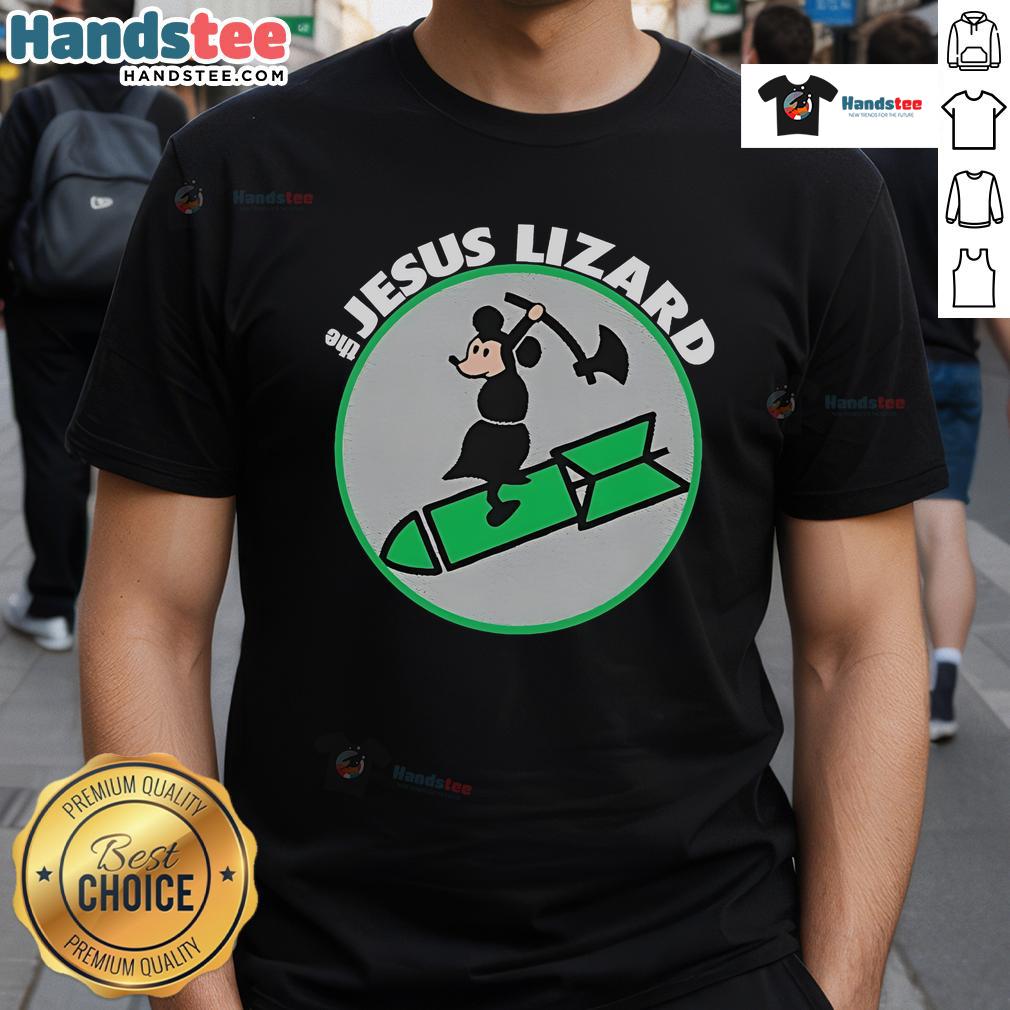 Alt Text: Good The Jesus Lizard Maus mit Bombe T-Shirt featuring unique graphic design inspired by the iconic band.